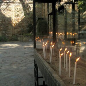 Candles - light a candle at house of virgin mary