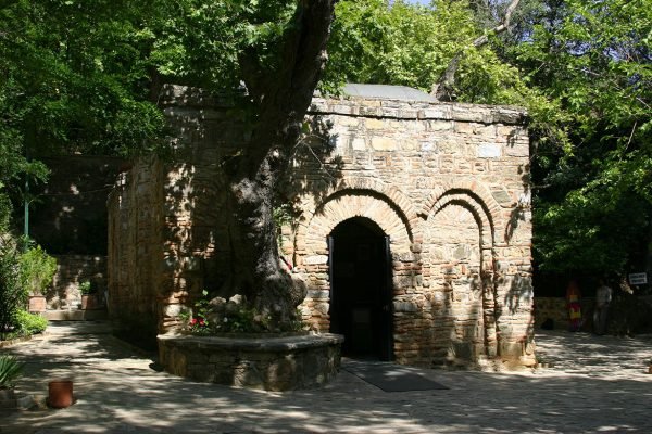 Entrance of the House of Virgin Mary chapel in Selcuk Turkey