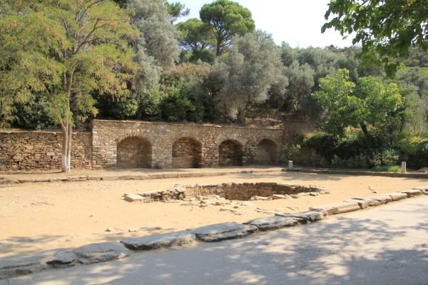 Stone ruins near the Virgin Mary House on Mount Koressos